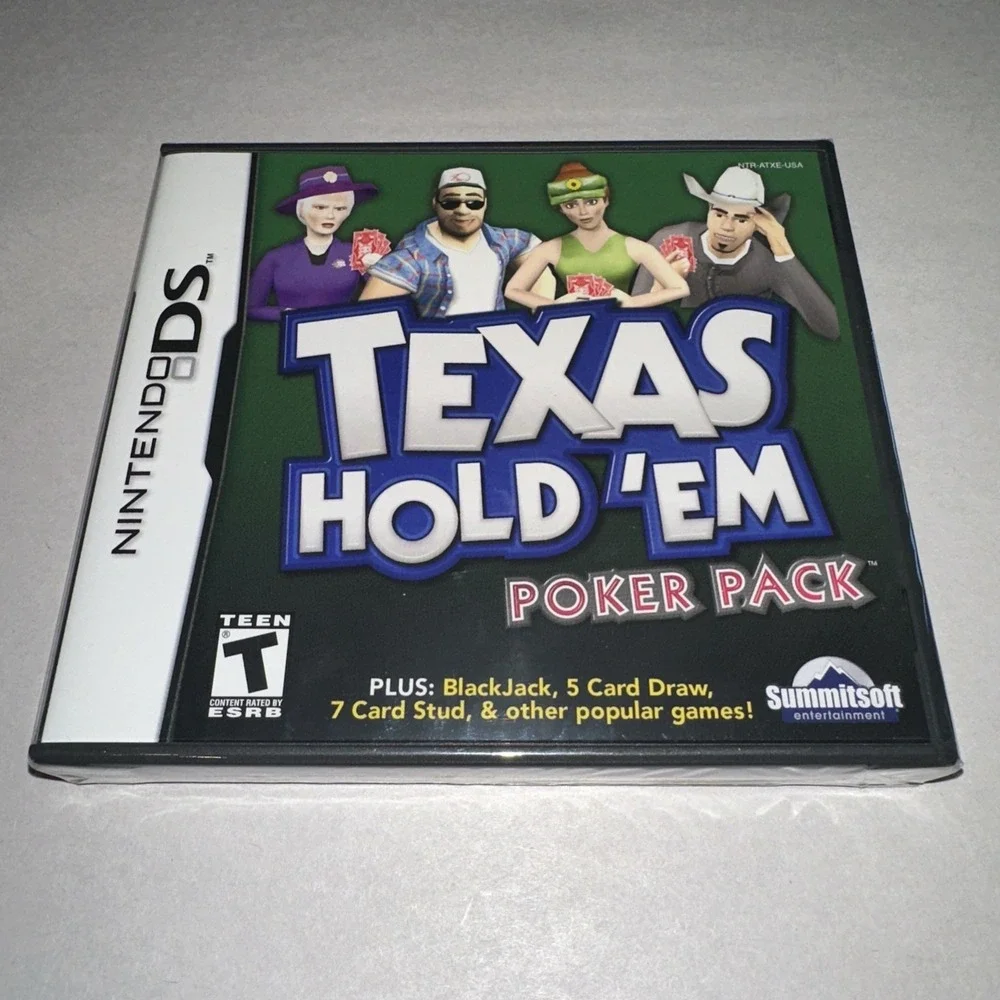 Texas Hold 'em Poker Pack (Nintendo DS, 2005) BRAND NEW Factory Sealed